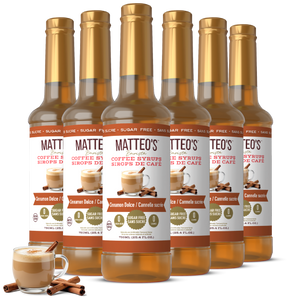 Matteo's Sugar-Free Cinnamon Dolce Coffee Syrup 750 mL six-pack