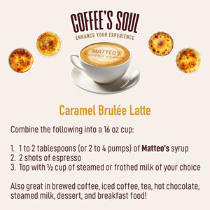 Sugar Free Coffee Syrup, Caramel Brulee (1 case/6 bottles)