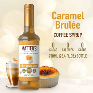 Sugar Free Coffee Syrup, Caramel Brulee (1 case/6 bottles)