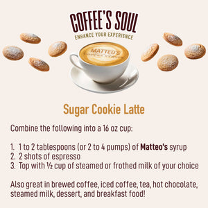 Sugar Free Coffee Syrup, Sugar Cookie (1 case/6 bottles)