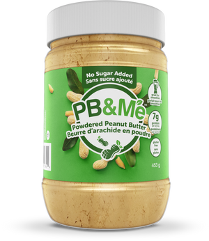 PB&Me - Beurre de cacahuète en poudre (1 caisse/6 pots) - Sans sucre ajouté (1LB)