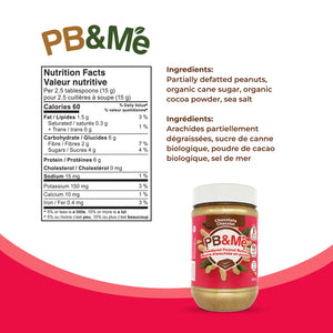 PB&Me - Powdered Peanut Butter (1 case/6 Jars) - Chocolate Hazelnut (200g)