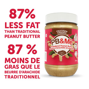 PB&Me - Powdered Peanut Butter (1 case/6 Jars) - Chocolate Hazelnut (200g)