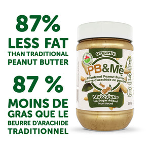 PB&Me Organic (1 case/6 Jars) - No Sugar Added (200g)