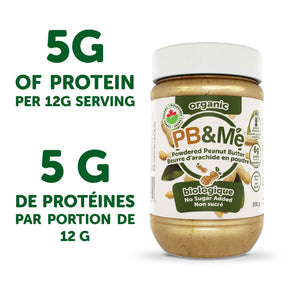 PB&Me Organic (1 case/6 Jars) - No Sugar Added (200g)