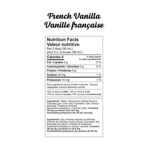 Sugar Free Coffee Syrup - French Vanilla (1 case/6 bottles)