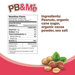 PB&Me - Powdered Peanut Butter (1 case/6 Jars) - Chocolate (1LB)