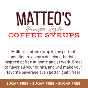 Matteo's Sugar Free Coffee Syrup, Cinnamon Vanilla (1 case/6 bottles)