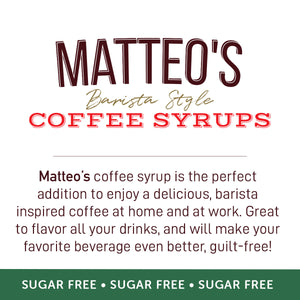 Matteo's Sugar Free Coffee Syrup, Eggnog (1 case/6 bottles)