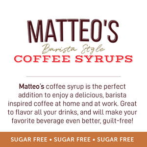 Matteo's Sugar Free Coffee Syrup, Maple Bourbon (1 case/6 bottles)