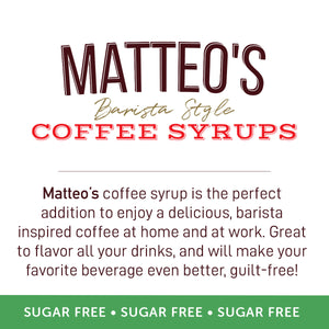 Matteo's Sugar Free Coffee Syrup, Peppermint (1 case/6 bottles)