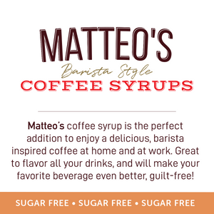 Matteo's Sugar Free Coffee Syrup, Salted Chocolate Caramel (1 case/6 bottles)
