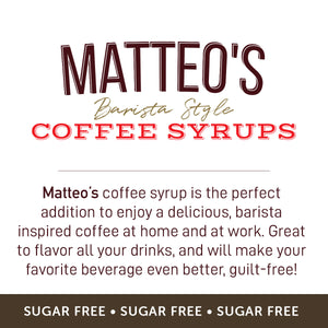 Matteo's Sugar Free Coffee Syrup, Salted Dark Chocolate (1 case/6 bottles)