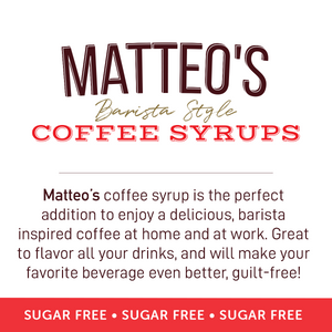Matteo's Sugar Free Coffee Syrup, Vanilla (1 case/6 bottles)