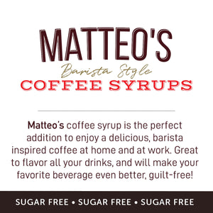 Matteo's Sugar Free Coffee Syrup, Cookies N Cream, (1 case/6 bottles)
