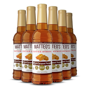 Matteo's Sugar Free Coffee Syrup, Caramel Pecan (1 case/6 bottles)