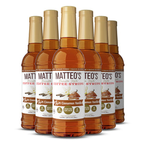 Matteo's Sugar Free Coffee Syrup, Cinnamon Vanilla (1 case/6 bottles)
