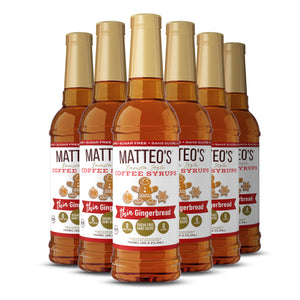 Matteo's Sugar Free Coffee Syrup, Gingerbread (1 case/6 bottles)