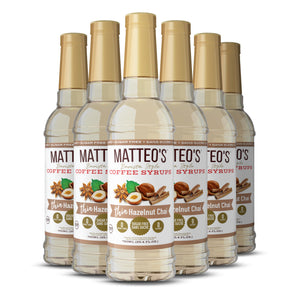 Matteo's Sugar Free Coffee Syrup, Hazelnut Chai (1 case/6 bottles)
