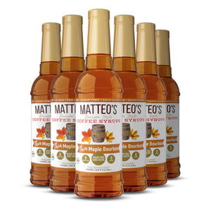 Matteo's Sugar Free Coffee Syrup, Maple Bourbon (1 case/6 bottles)