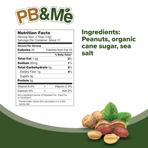 PB&Me - Powdered Peanut Butter (1 case/6 Jars) - Original (1LB)