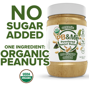 Organic Powdered Peanut Butter (1 case/6 Jars) - No Sugar Added (1LB)
