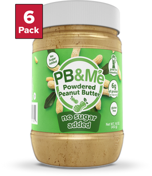 PB&Me - Powdered Peanut Butter (1 case/6 Jars) - No Sugar Added (1LB)