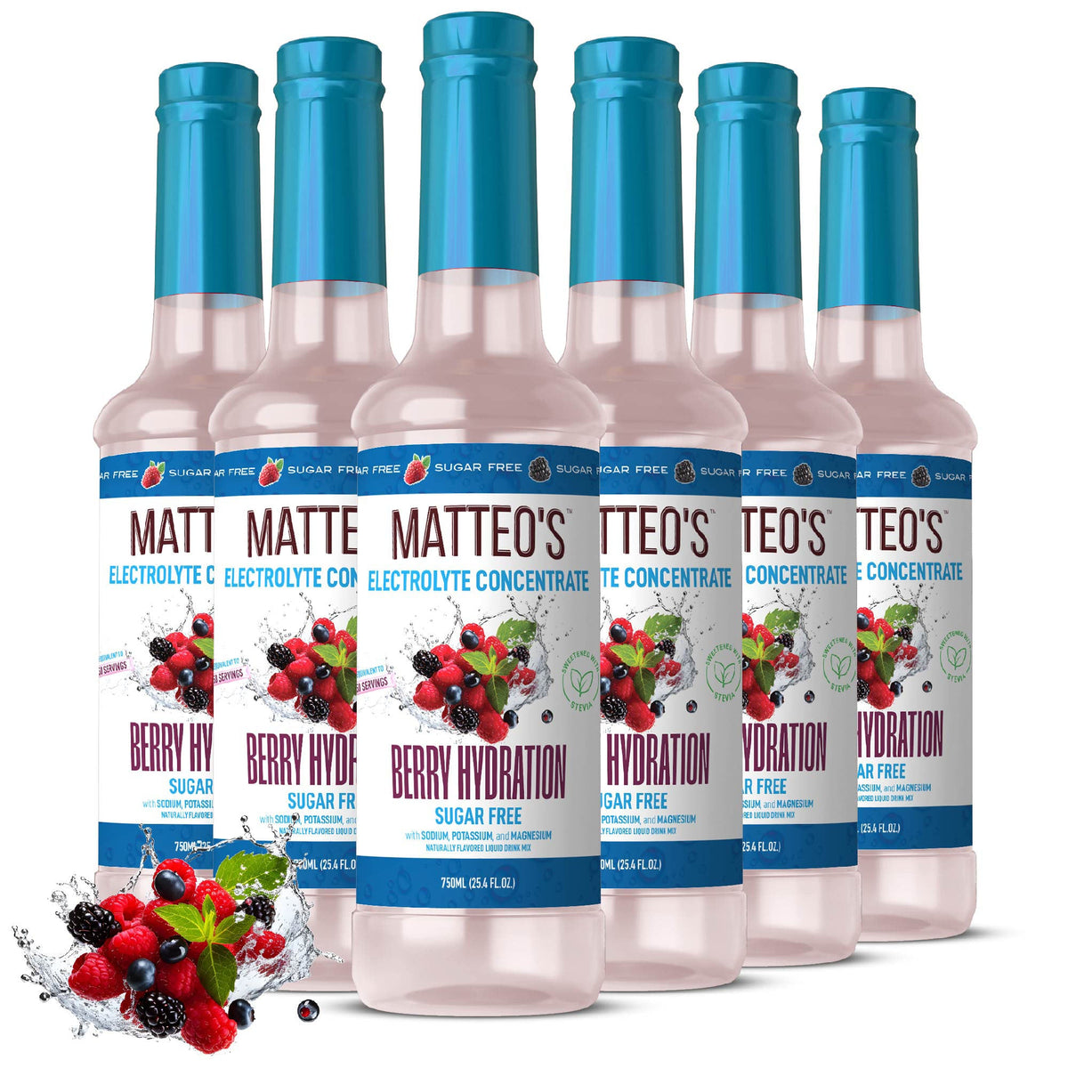 Matteo's Sugar-Free Hydration Concentrate - Berry  (1 case/6 bottles)