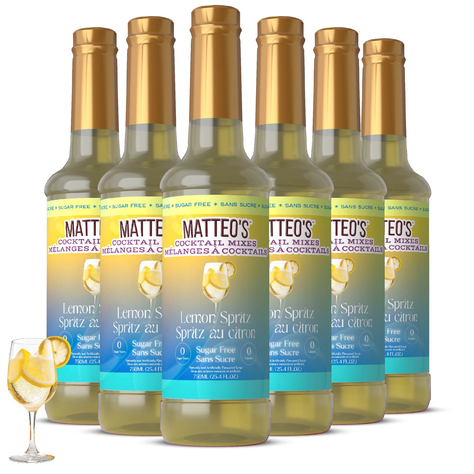 Sugar Free Cocktail Mixes - Lemon Spritz (1 case/6 bottles)