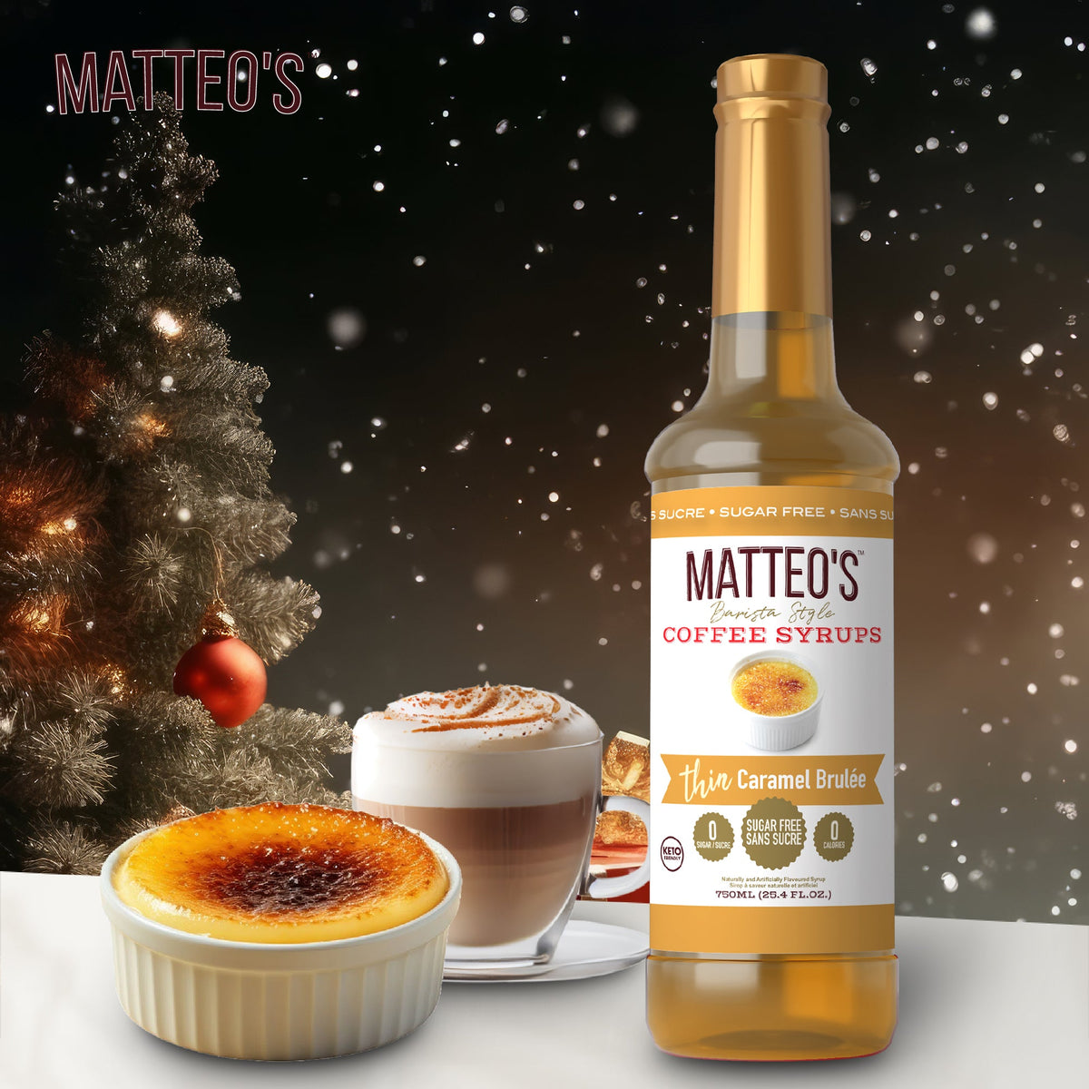 Sugar Free Coffee Syrup, Caramel Brulee (1 case/6 bottles)