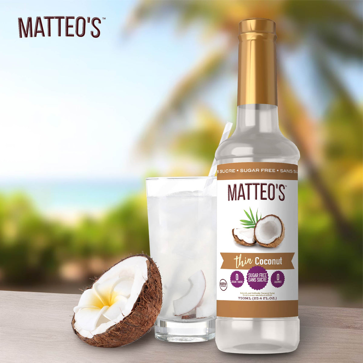 Sugar Free Mix - Coconut (1 case/6 bottles)