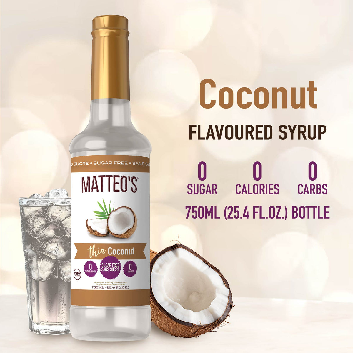 Sugar Free Mix - Coconut (1 case/6 bottles)