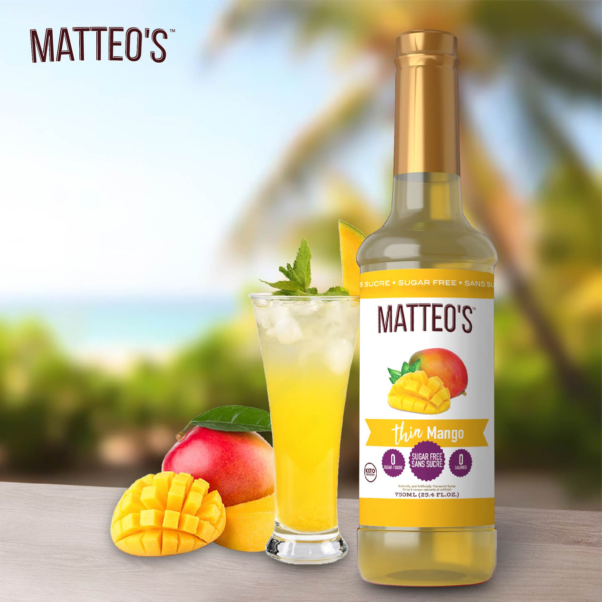 Sugar Free Mix - Mango (1 case/6 bottles)