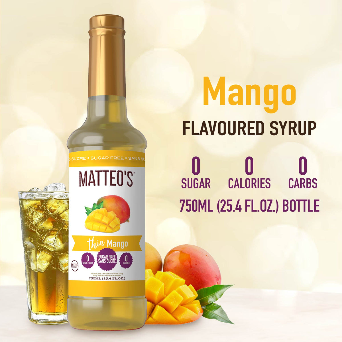 Sugar Free Mix - Mango (1 case/6 bottles)