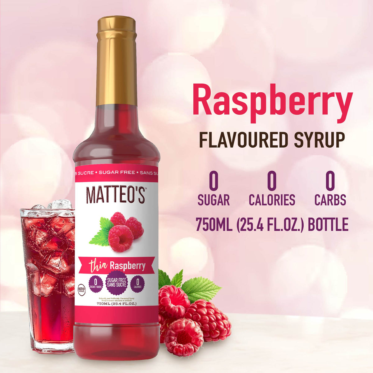 Sugar Free Mix - Raspberry (1 case/6 bottles)
