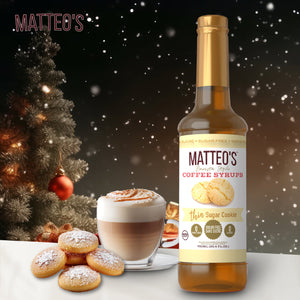 Sugar Free Coffee Syrup, Sugar Cookie (1 case/6 bottles)