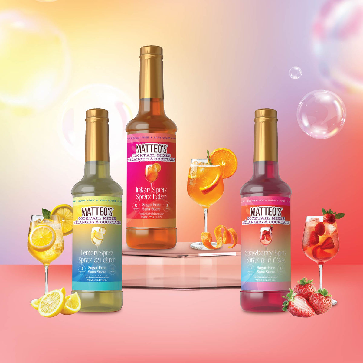 Sugar Free Cocktail Mixes - Italian Spritz (1 case/6 bottles)