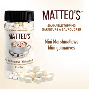 Matteo's Mini Marshmallow Toppers 2.5 oz (70 g) (1 Case/ 6 Shakers)