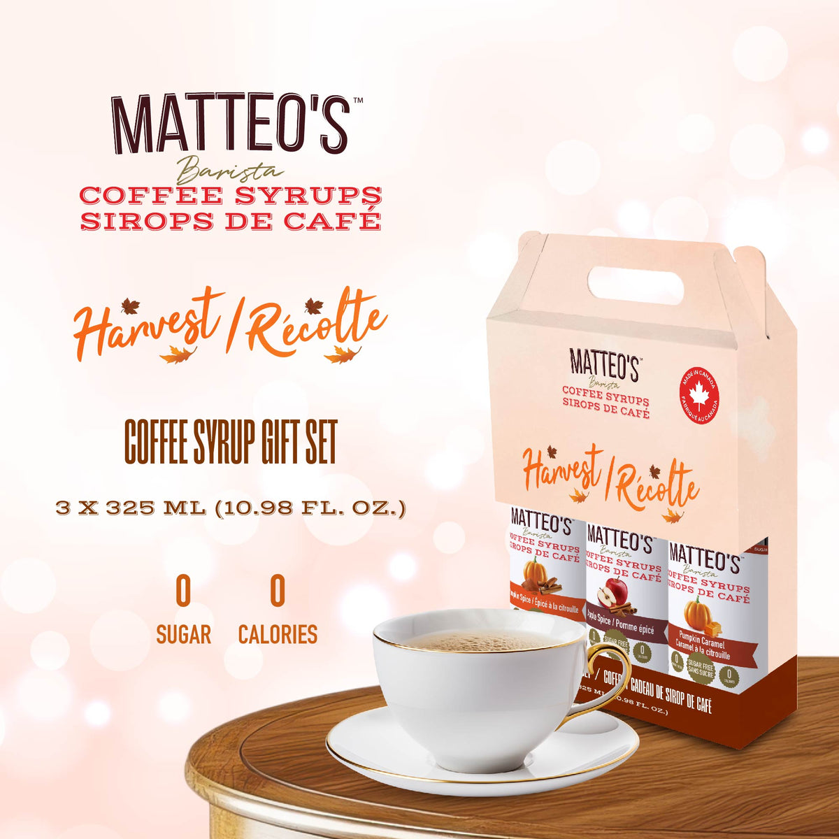 Matteo's Harvest Gift Pack, 325mL (1 Case/4 Gift Sets)
