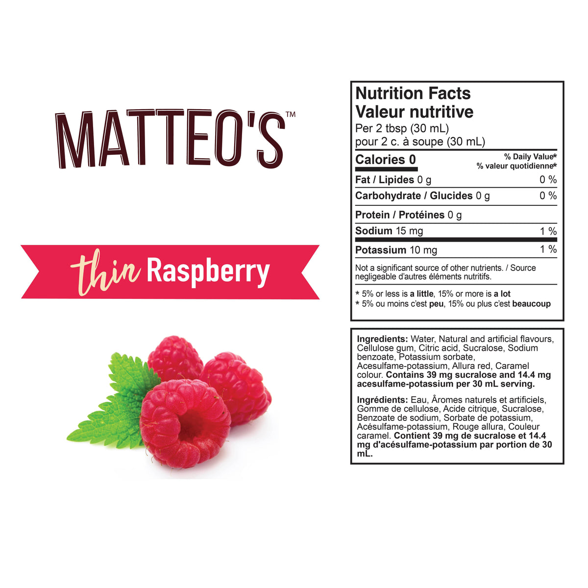 Sugar Free Mix - Raspberry (1 case/6 bottles)