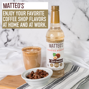 Sirop de café sans sucre Matteo's, cannelle vanille (1 caisse/6 bouteilles)