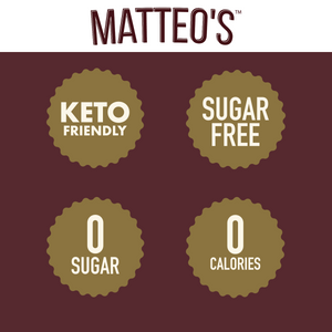 Sirop de café sans sucre Matteo's, pack varié, 0 calories, 0 sucre, compatible Keto (6 saveurs)