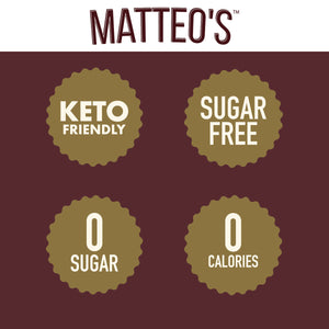 Matteo's Sugar Free Coffee Syrup, Salted Dark Chocolate (1 case/6 bottles)