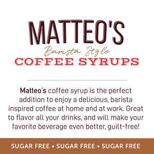 Sirop de café sans sucre Matteo's, cannelle vanille (1 caisse/6 bouteilles)