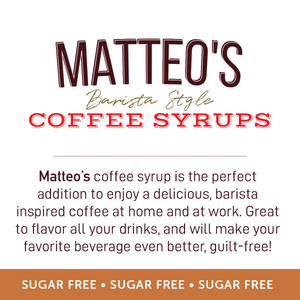 Sirop de café sans sucre Matteo's, érable bourbon (1 caisse/6 bouteilles)
