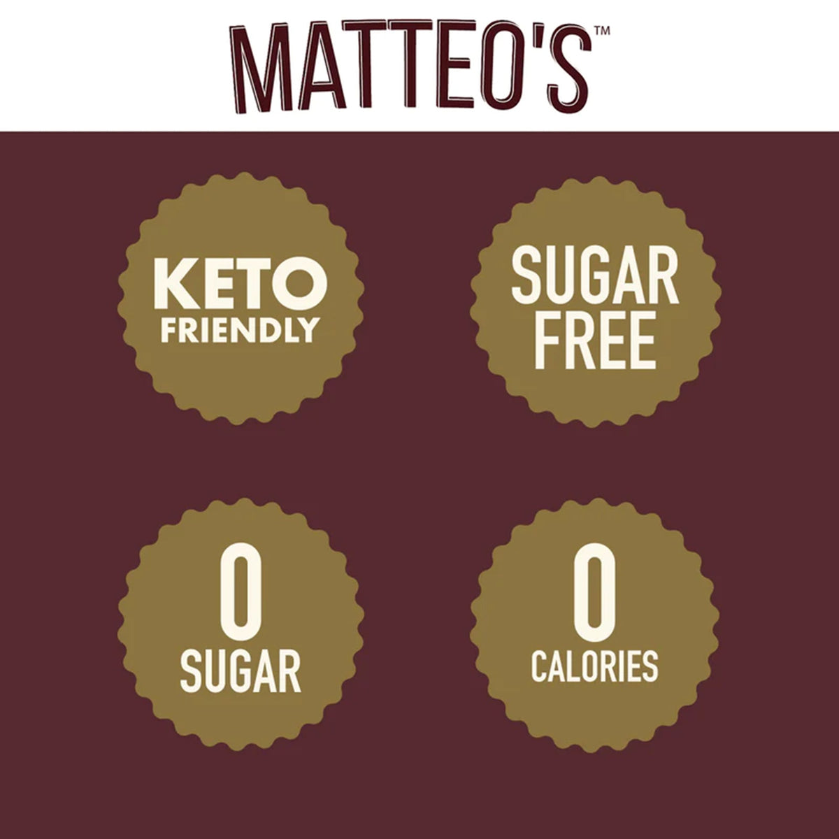 Matteo's Sugar Free Coffee Syrup, French Vanilla, (1 case/6 bottles)