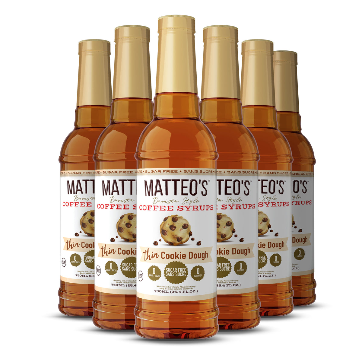 Matteo's Sugar Free Coffee Syrup, Cookie Dough (1 case/6 bottles)