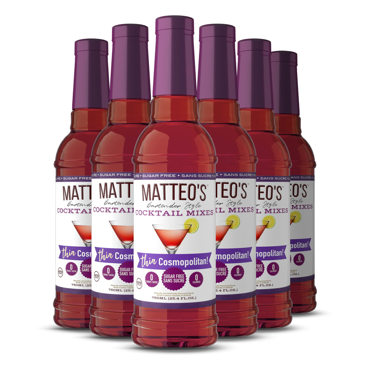 Matteo's Sugar Free Cocktail Mixes - Cosmopolitan (1 case/6 bottles)