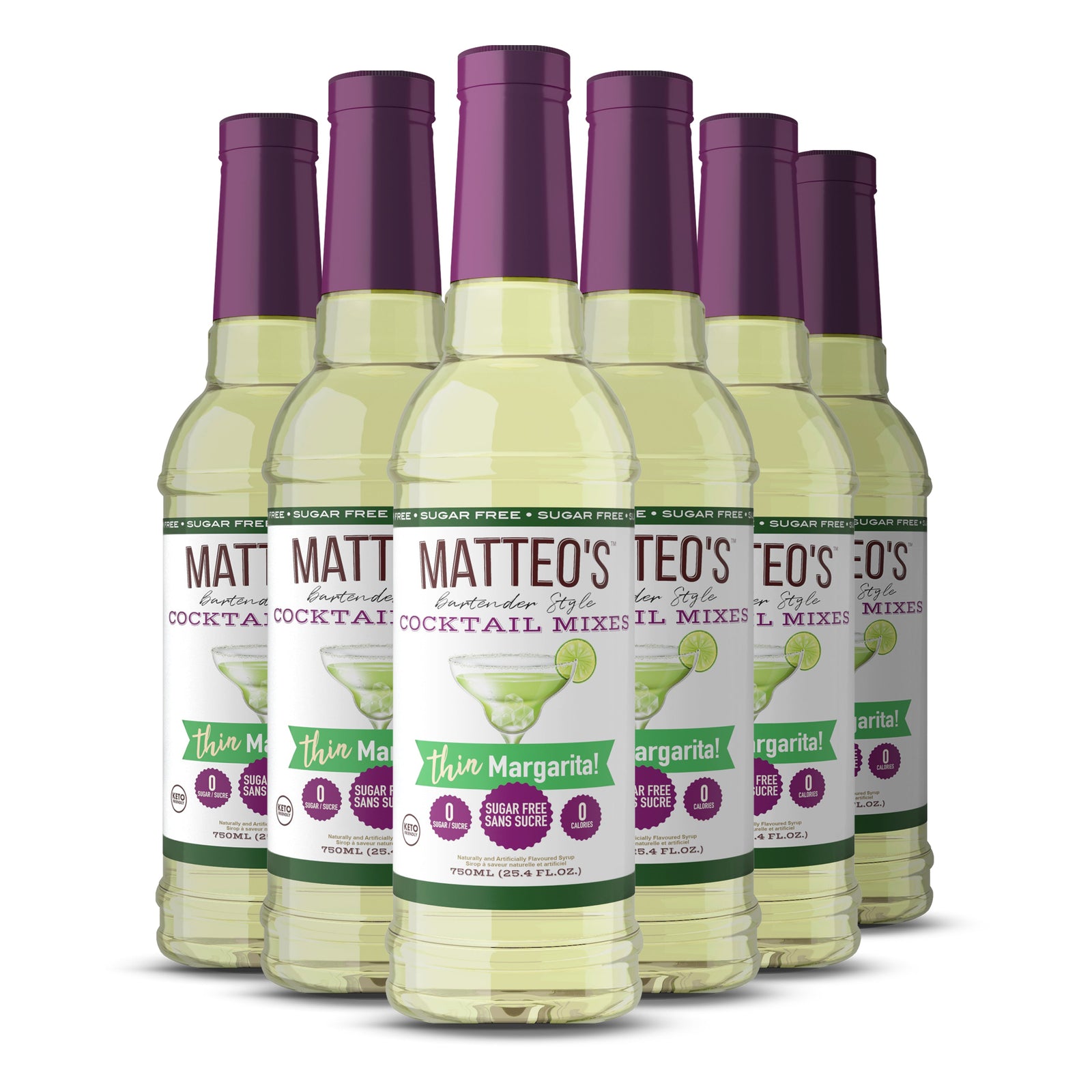 Matteo's Sugar Free Cocktail Mixes - Margarita (1 case/6 bottles)