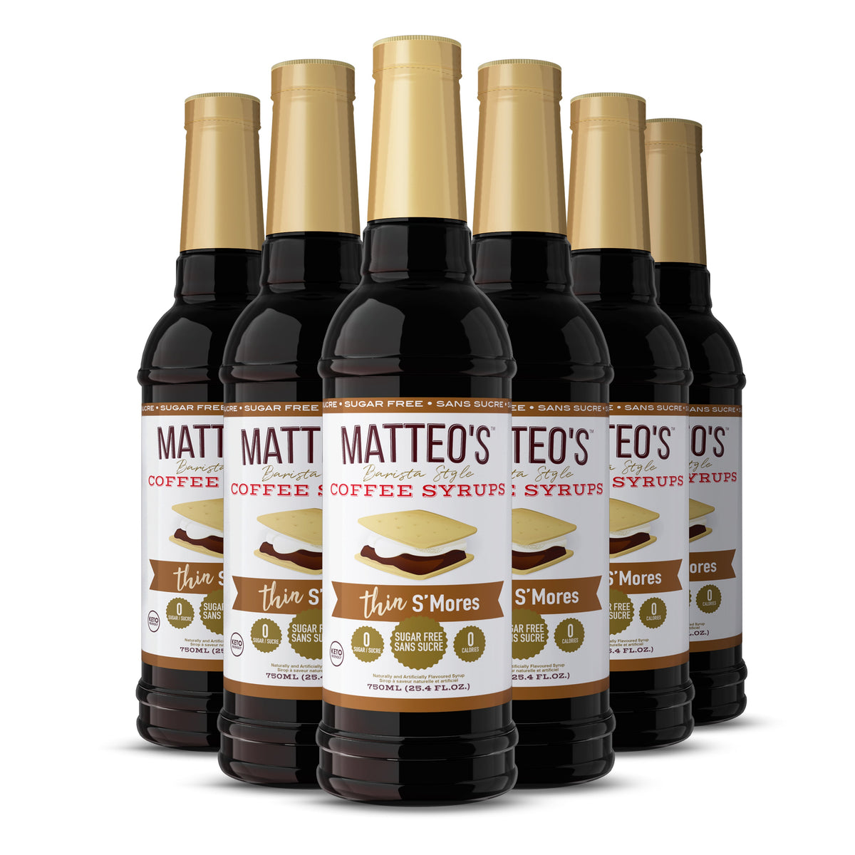 Matteo's Sugar Free Coffee Syrup, S'Mores (1 case/6 bottles)